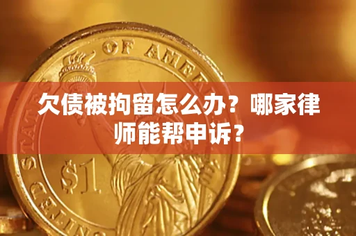 济南欠债被拘留怎么办？哪家律师能帮申诉？